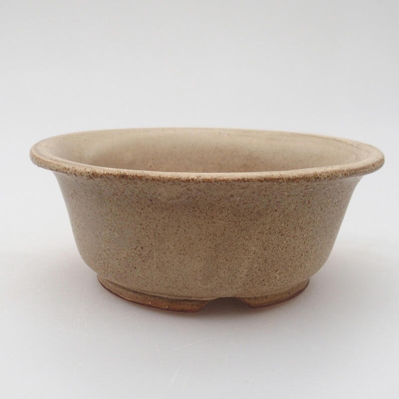 Bol à bonsaï en céramique 12 x 12 x 5 cm, brun