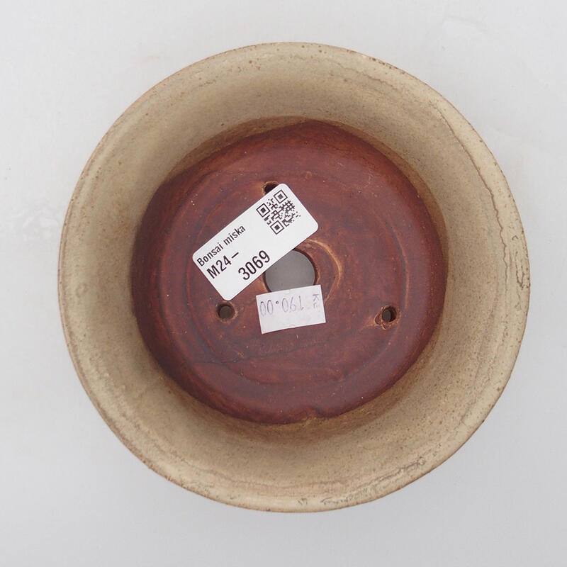 Bol à bonsaï en céramique 12 x 12 x 5 cm, brun