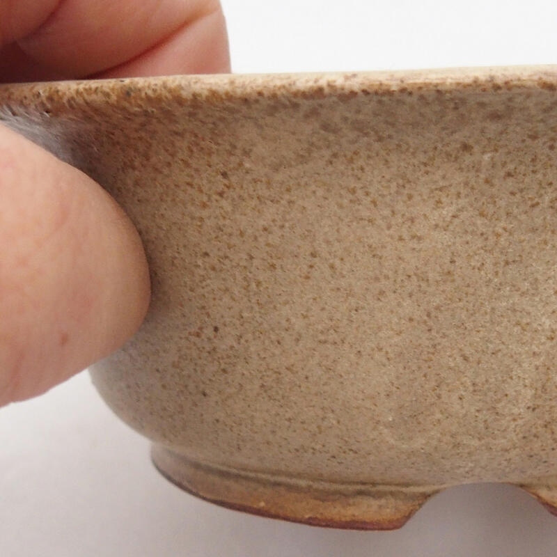 Bol à bonsaï en céramique 12 x 12 x 5 cm, brun