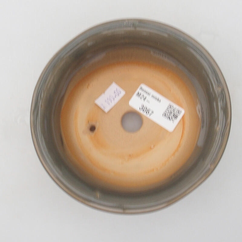 Bol à bonsaï en céramique 12 x 12 x 5 cm, gris