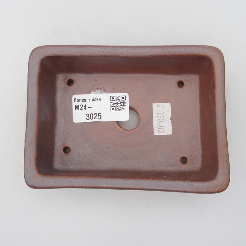 Bol à bonsaï en céramique 12 x 8,5 x 3,5 cm, couleur métal