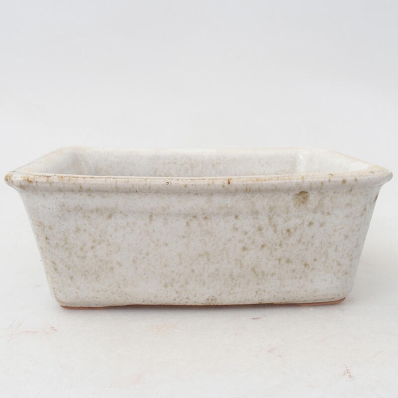 Bol à bonsaï en céramique 12 x 8,5 x 4,5 cm, blanc