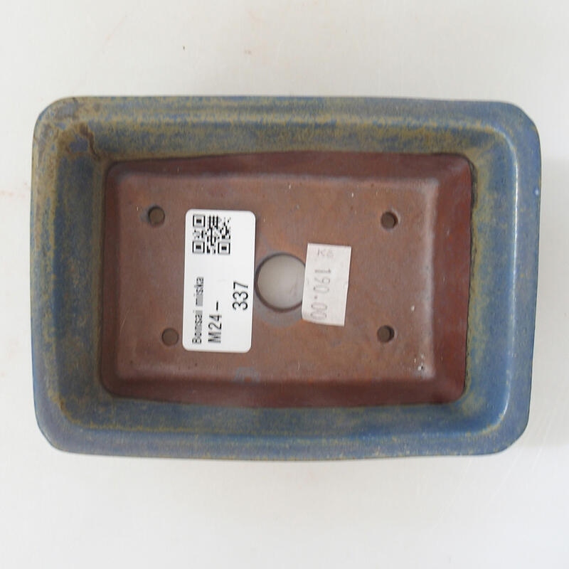 Bol à bonsaï en céramique 12 x 8,5 x 4,5 cm, couleur bleu