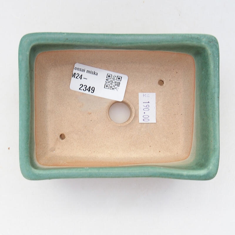 Bol à bonsaï en céramique 12 x 8,5 x 4,5 cm, vert
