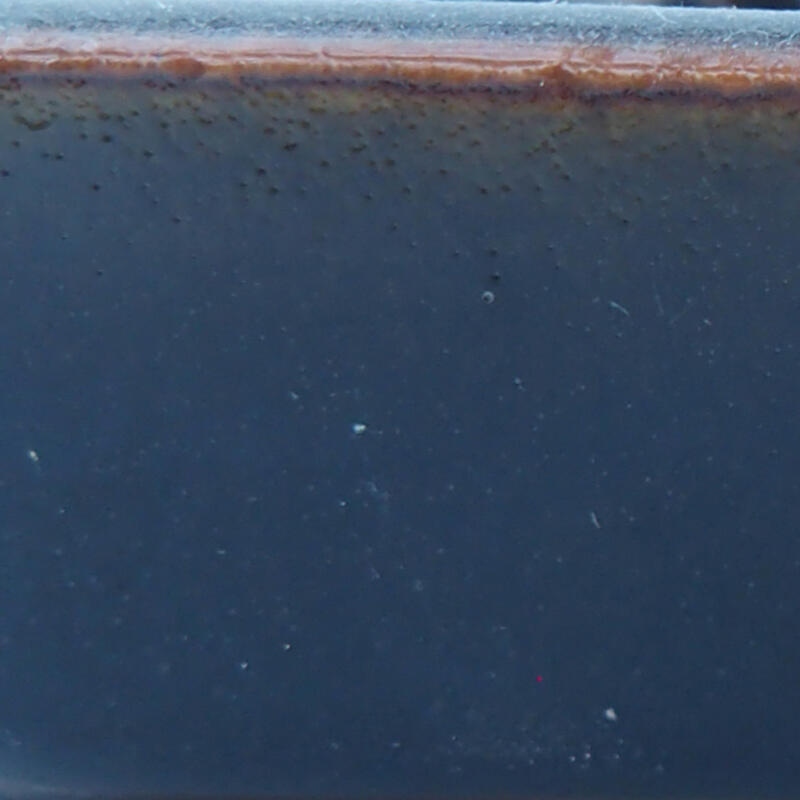 Bol à bonsaï en céramique 12 x 9,5 x 3 cm, noir-brun