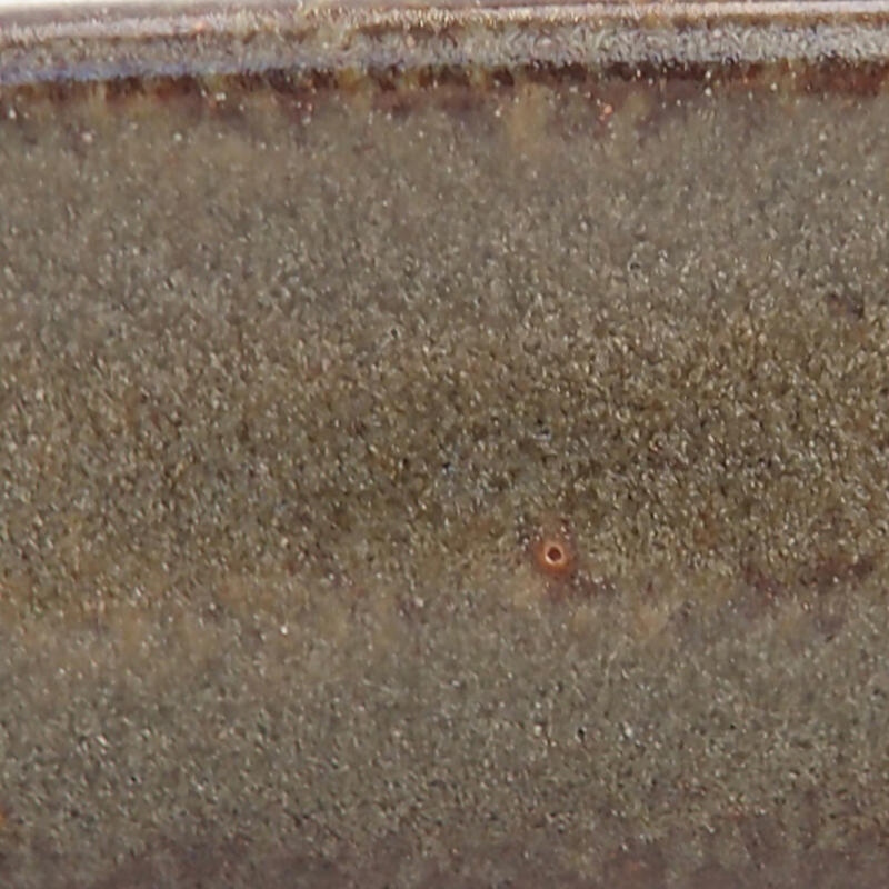 Bol à bonsaï en céramique 12 x 9,5 x 3 cm, brun