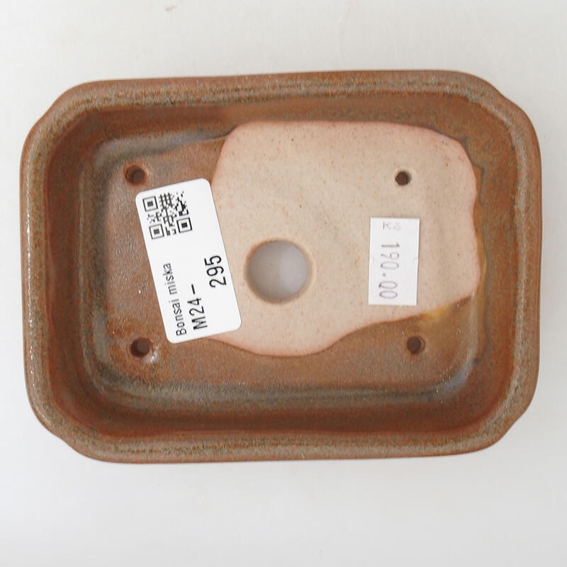 Bol à bonsaï en céramique 12 x 9 x 3 cm, brun