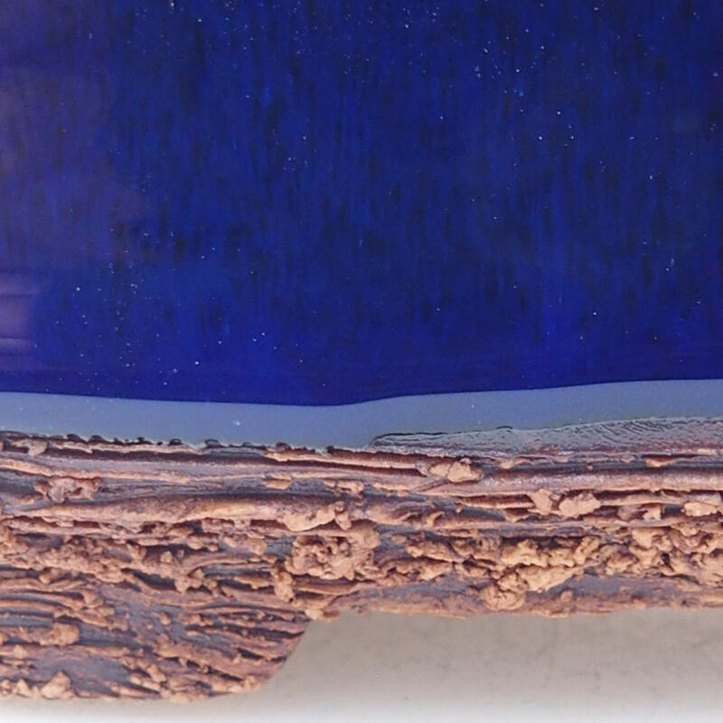 Bol à bonsaï en céramique 12 x 9 x 5 cm, couleur bleu