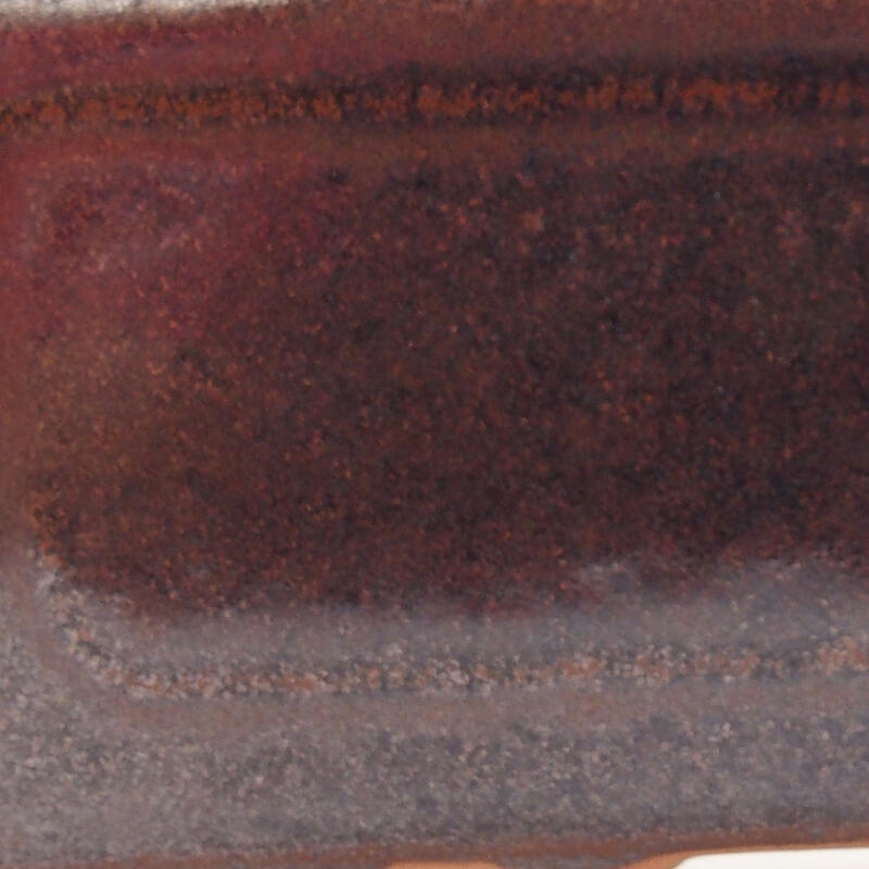 Bol à bonsaï en céramique 13,5 x 10,5 x 5 cm, brun