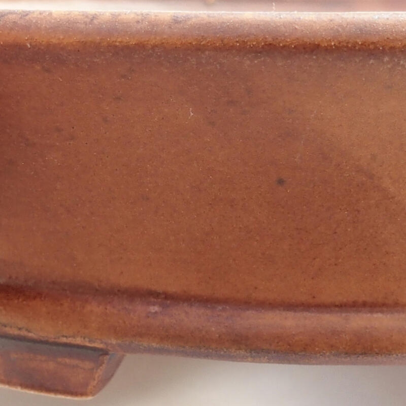 Bol à bonsaï en céramique 13,5 x 12 x 4 cm, brun