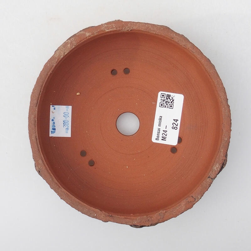 Bol à bonsaï en céramique 13,5 x 13,5 x 4 cm, brun