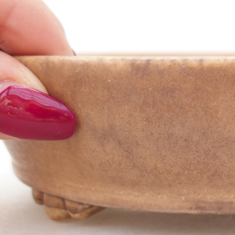 Bol à bonsaï en céramique 13,5 x 13,5 x 4 cm, rose