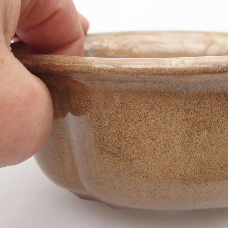 Bol à bonsaï en céramique 13 x 10,5 x 5,5 cm, brun