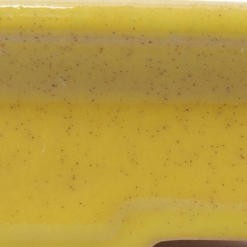 Bol à bonsaï en céramique 13 x 10 x 3,5 cm, jaune