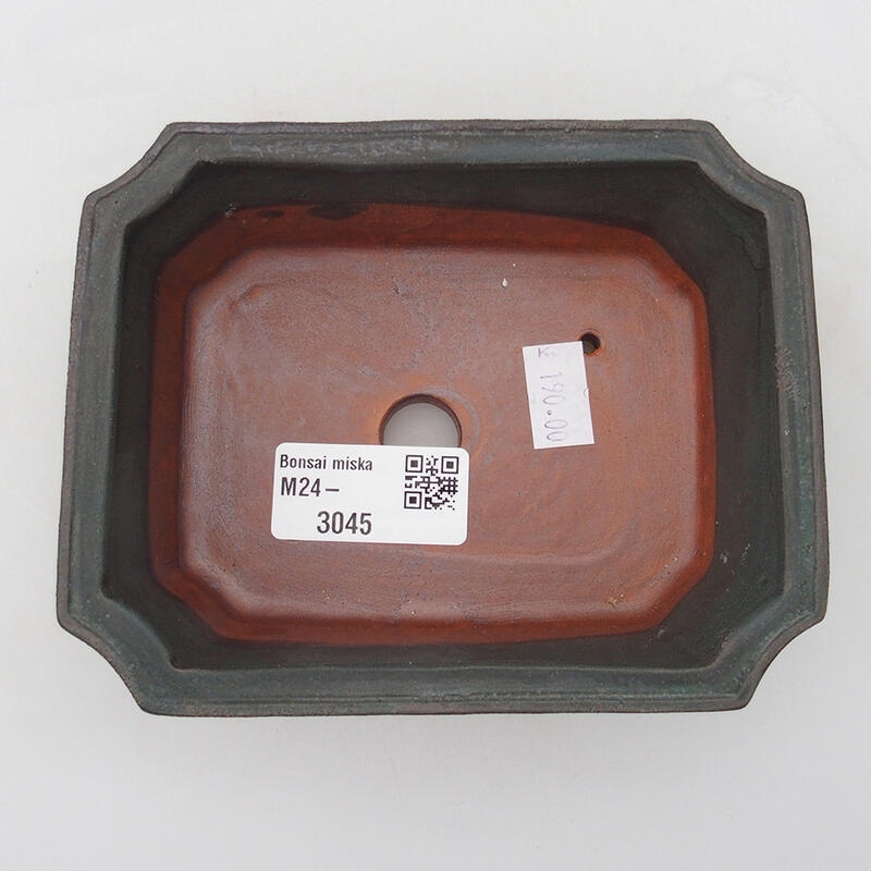 Bol à bonsaï en céramique 13 x 10 x 4 cm, gris