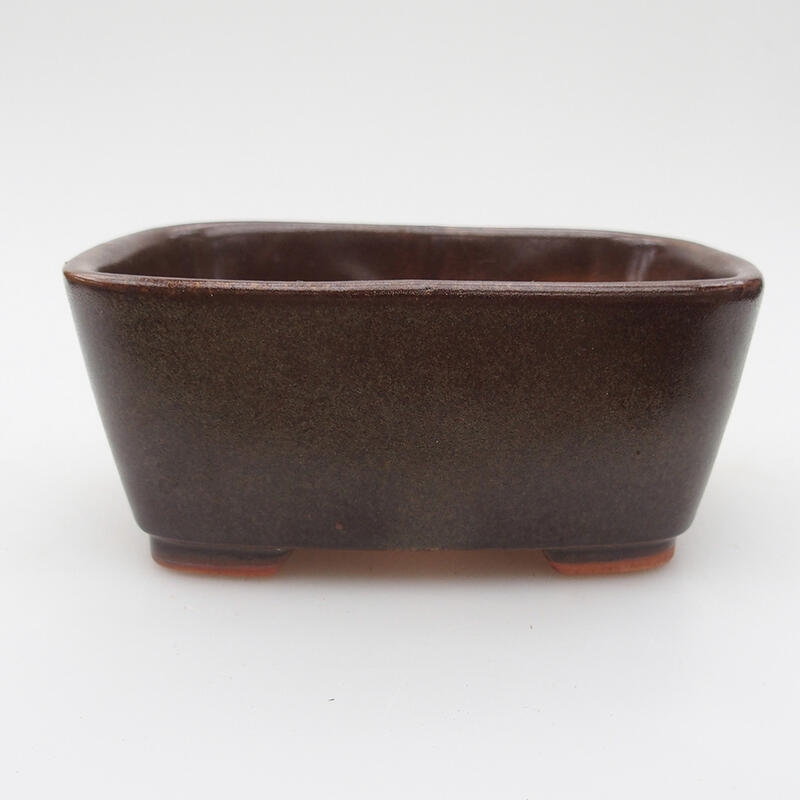 Bol à bonsaï en céramique 13 x 10 x 5,5 cm, brun