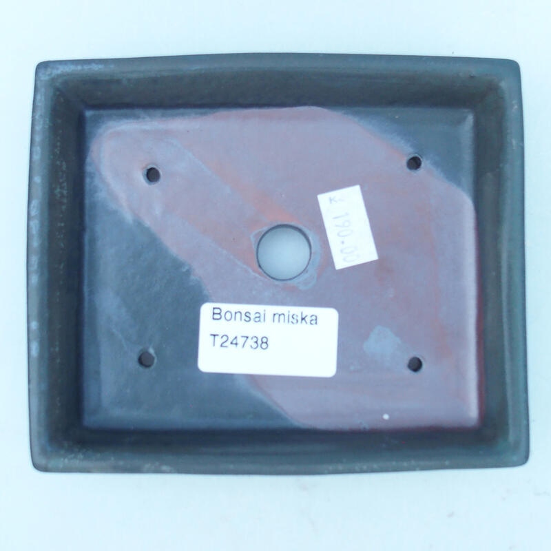 Bol à bonsaï en céramique 13 x 11 x 2 cm, gris