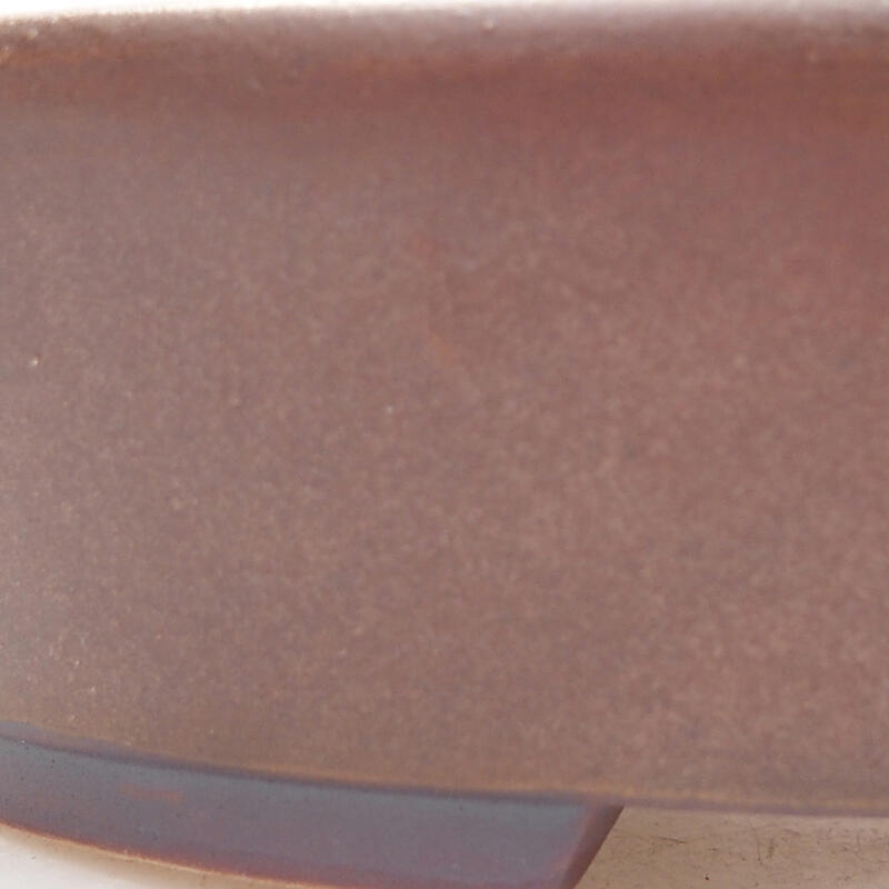 Bol à bonsaï en céramique 13 x 11 x 3,5 cm, brun