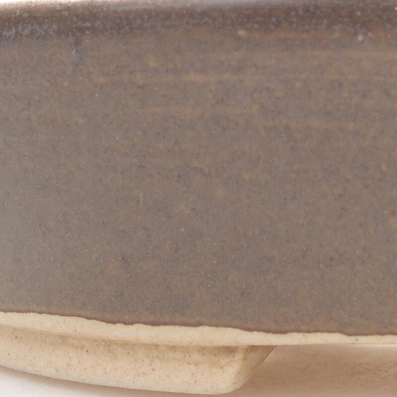 Bol à bonsaï en céramique 13 x 11 x 3,5 cm, brun