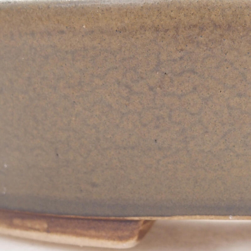 Bol à bonsaï en céramique 13 x 11 x 3,5 cm, brun