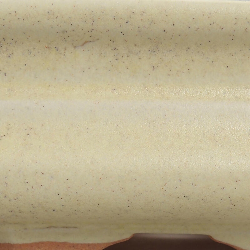 Bol à bonsaï en céramique 13 x 13 x 4,5 cm, jaune