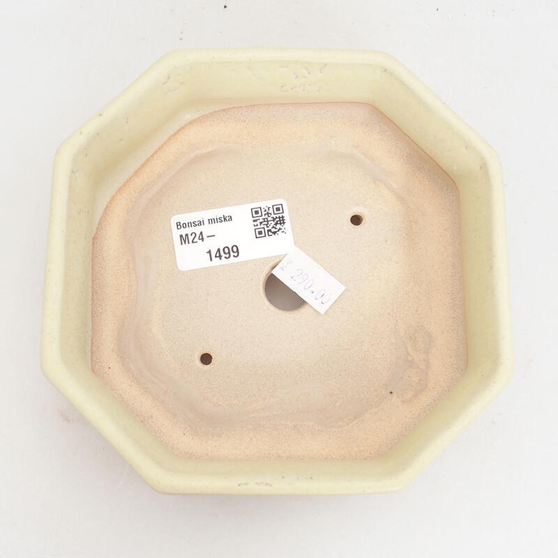 Bol à bonsaï en céramique 13 x 13 x 4,5 cm, jaune