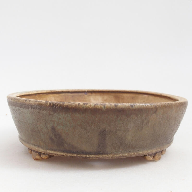 Bol à bonsaï en céramique 13 x 13 x 4 cm, vert