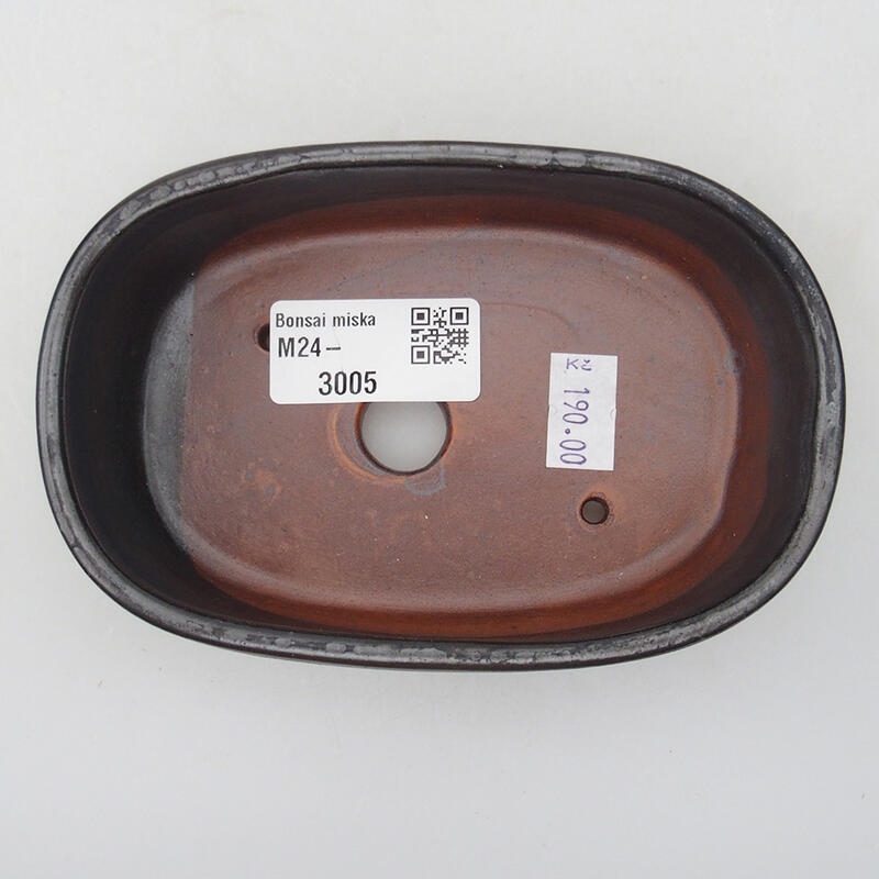 Bol à bonsaï en céramique 13 x 8,5 x 3,5 cm, couleur bleu