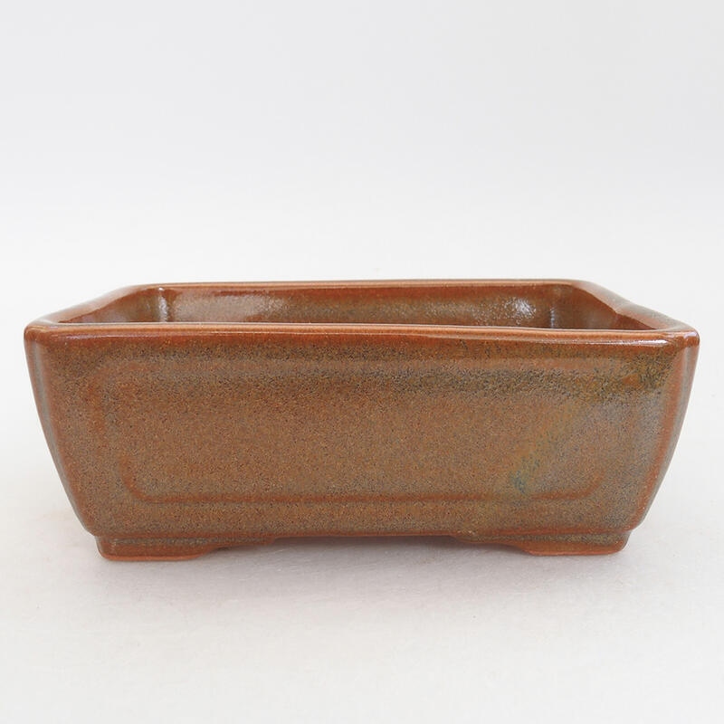 Bol à bonsaï en céramique 13 x 9,5 x 5 cm, brun