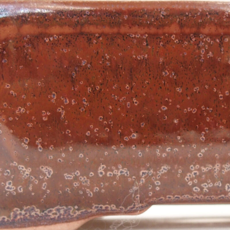 Bol à bonsaï en céramique 13 x 9,5 x 5 cm, brun