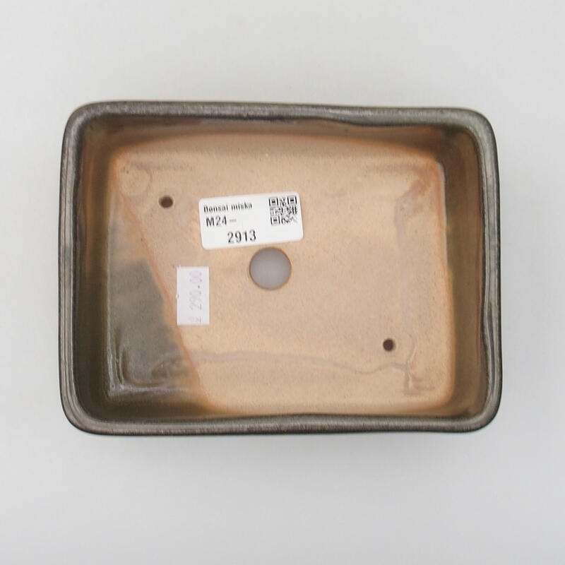 Bol à bonsaï en céramique 14,5 x 11 x 5 cm, vert