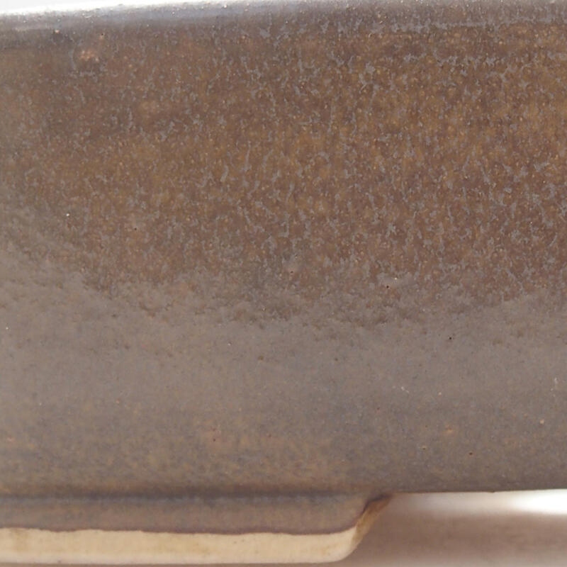 Bol à bonsaï en céramique 14,5 x 12 x 4 cm, couleur marron