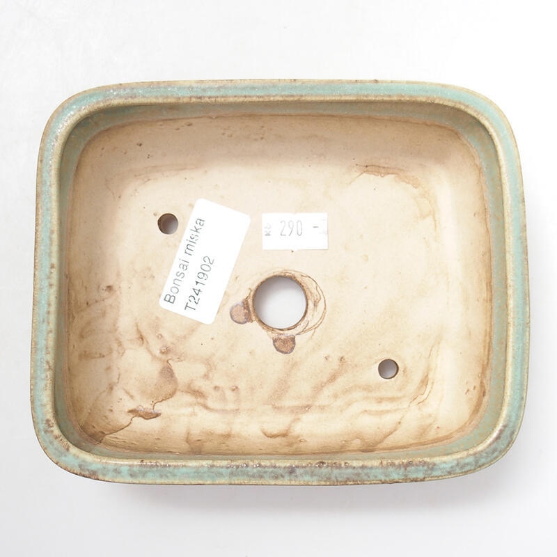 Bol à bonsaï en céramique 14,5 x 12 x 4 cm, vert