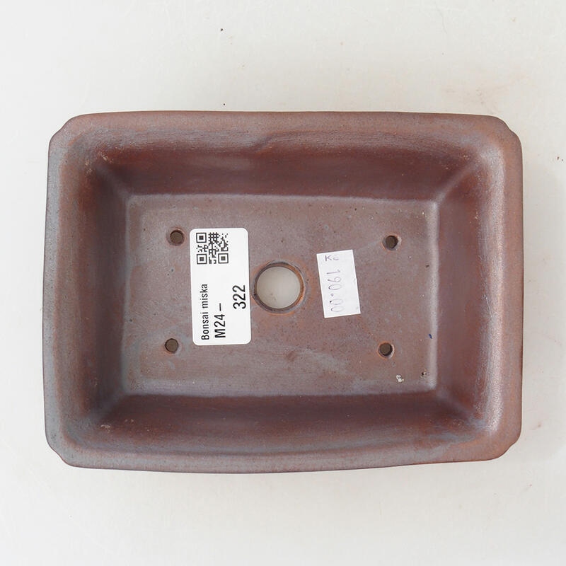 Bol à bonsaï en céramique 14 x 10,5 x 4 cm, couleur métal