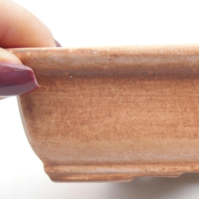 Bol à bonsaï en céramique 14 x 10,5 x 4 cm, rose