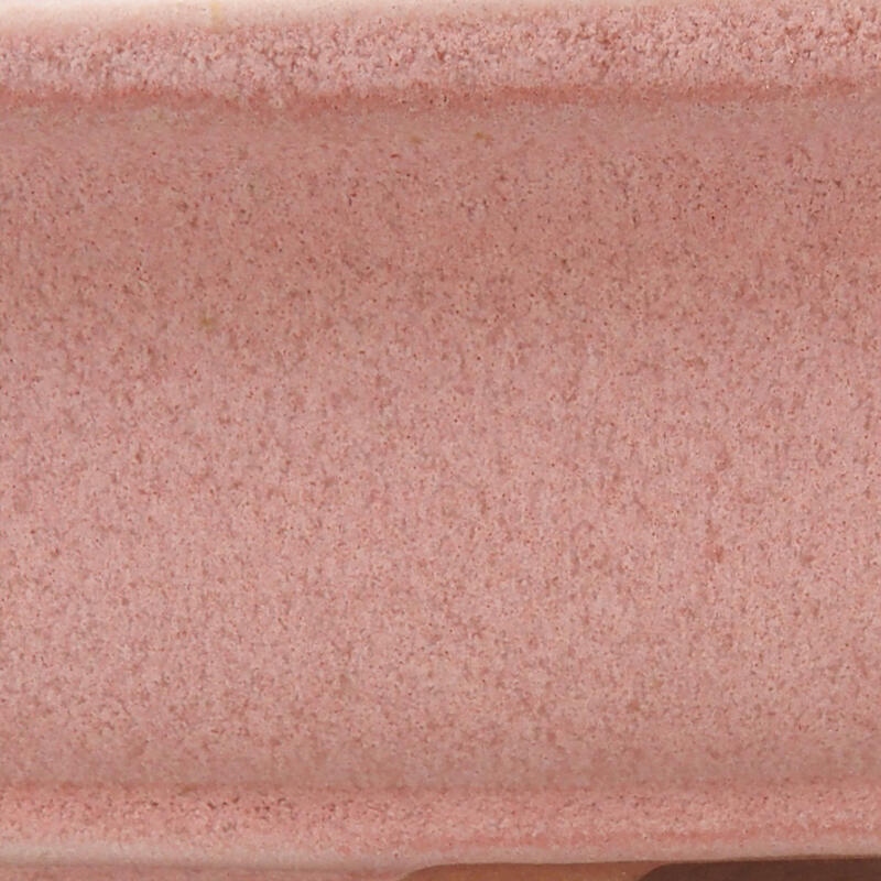 Bol à bonsaï en céramique 14 x 10,5 x 4 cm, rose
