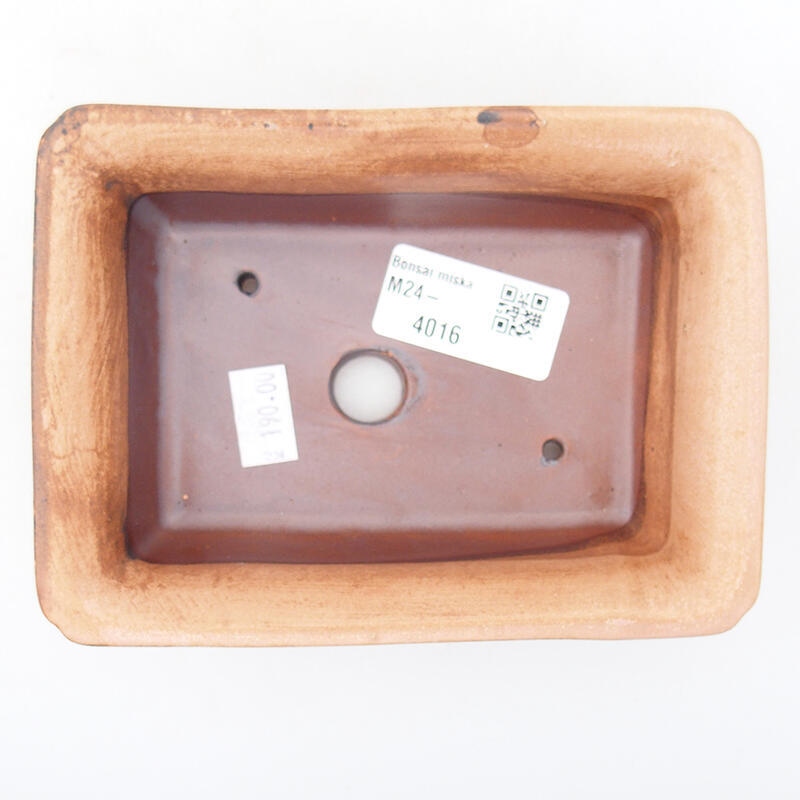 Bol à bonsaï en céramique 14 x 10,5 x 4 cm, rose