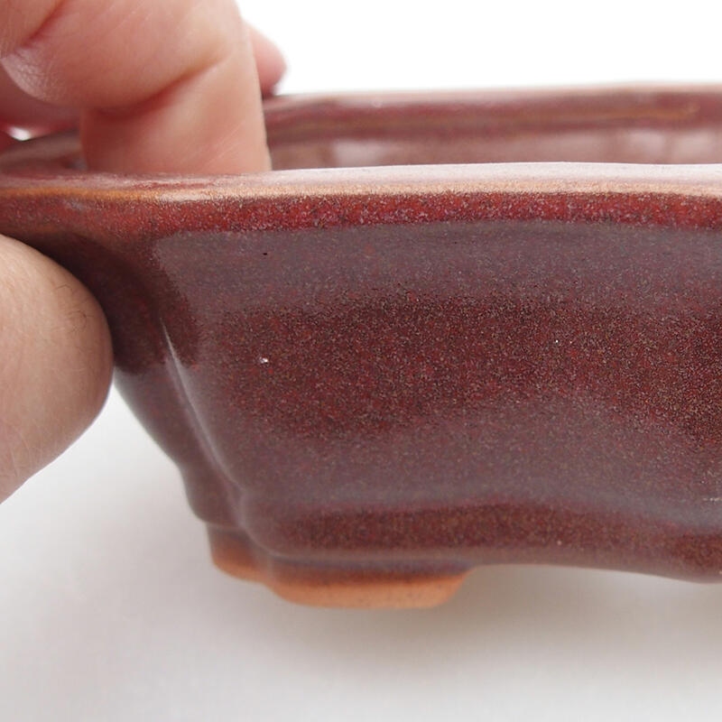 Bol à bonsaï en céramique 14 x 10 x 4 cm, rose