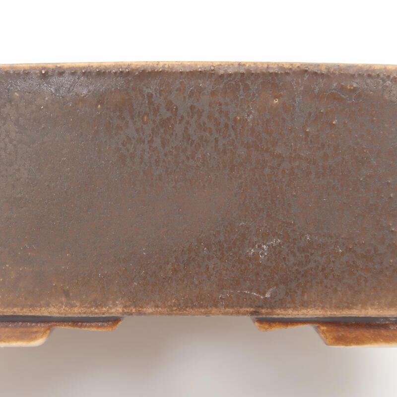 Bol à bonsaï en céramique 14 x 11,5 x 4,5 cm, brun