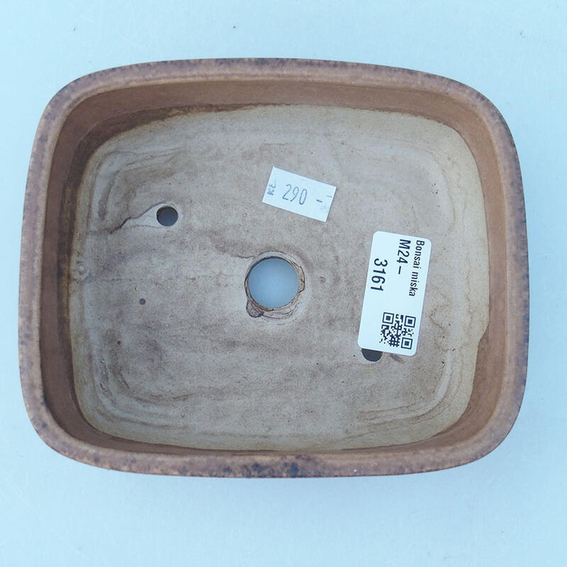 Bol à bonsaï en céramique 14 x 11,5 x 4,5 cm, rose