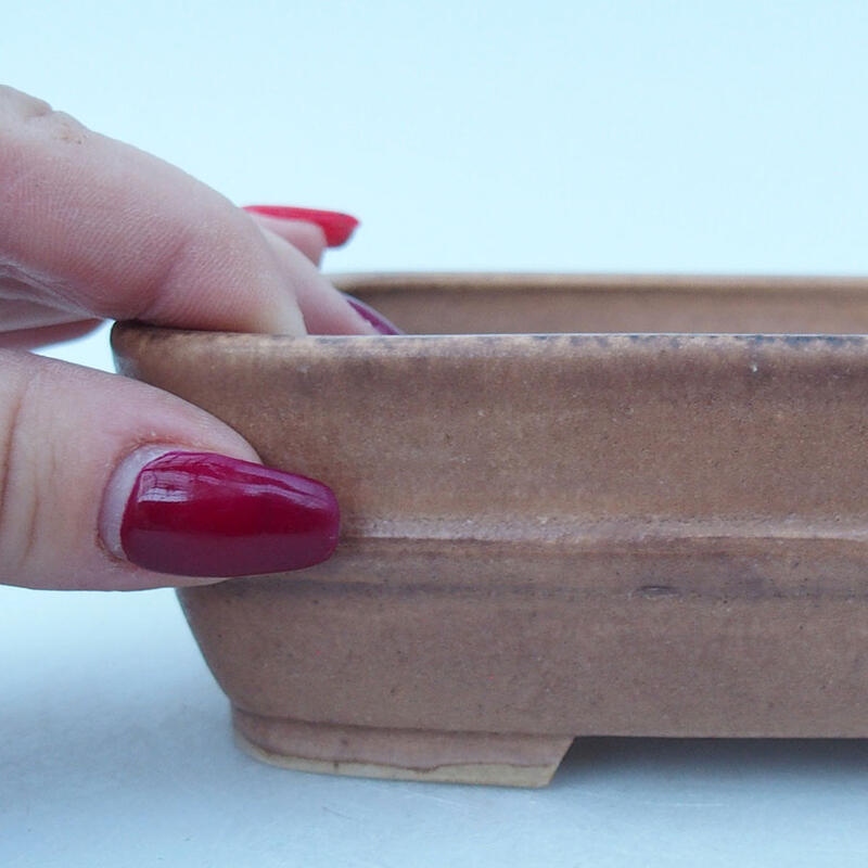 Bol à bonsaï en céramique 14 x 11,5 x 4,5 cm, rose