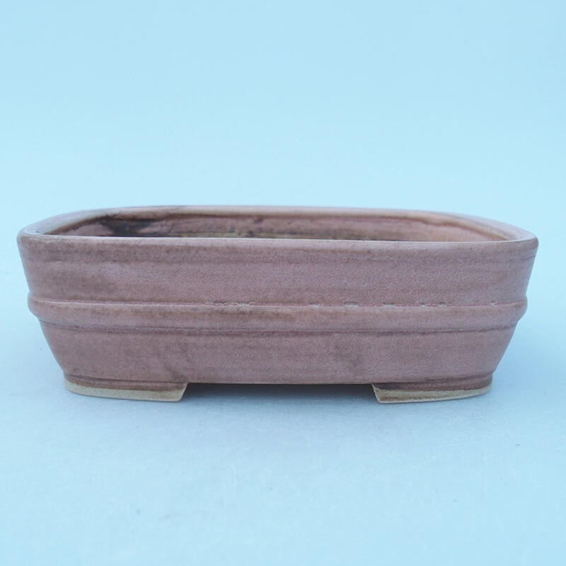Bol à bonsaï en céramique 14 x 11,5 x 4,5 cm, rose