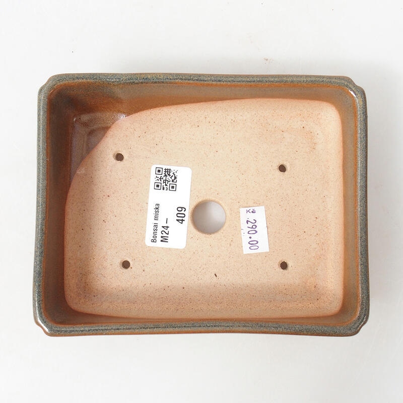 Bol à bonsaï en céramique 14 x 11 x 4 cm, brun