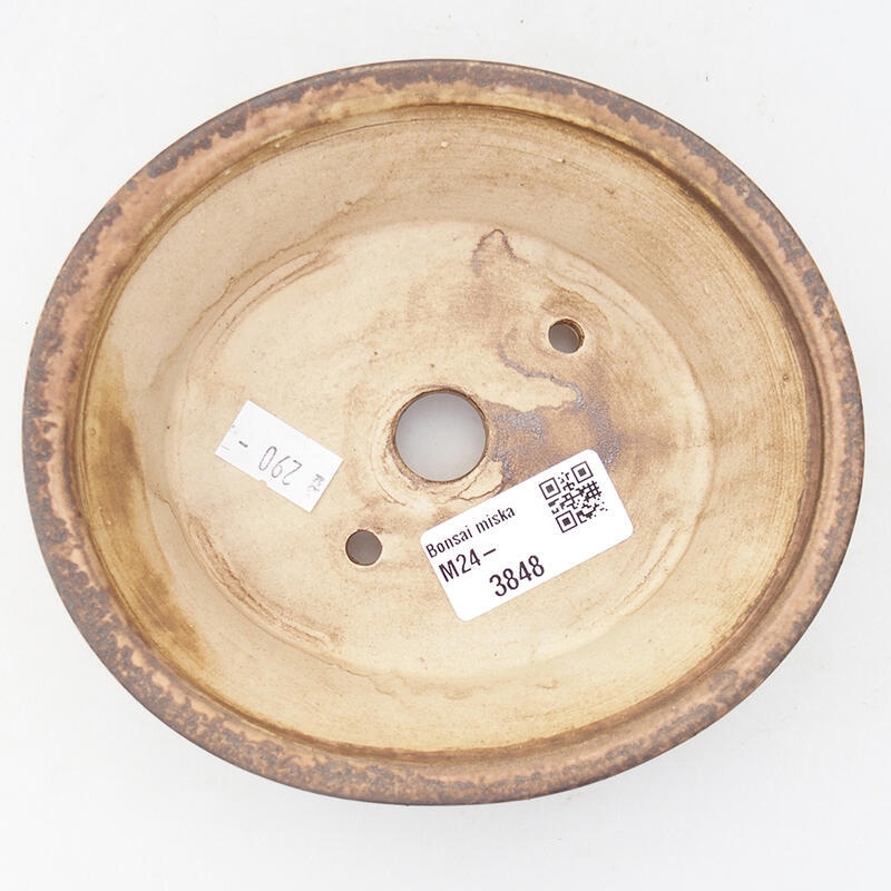 Bol à bonsaï en céramique 14 x 12,5 x 4 cm, rose