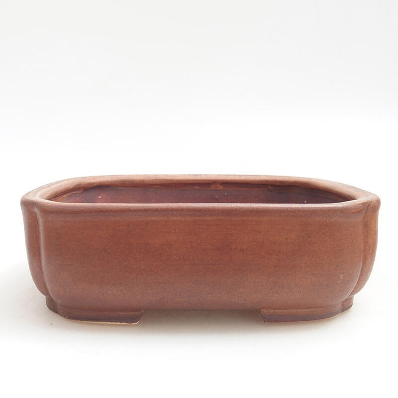 Bol à bonsaï en céramique 14 x 12 x 4 cm, brun