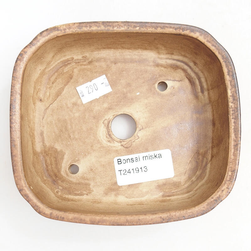 Bol à bonsaï en céramique 14 x 12 x 4 cm, rose