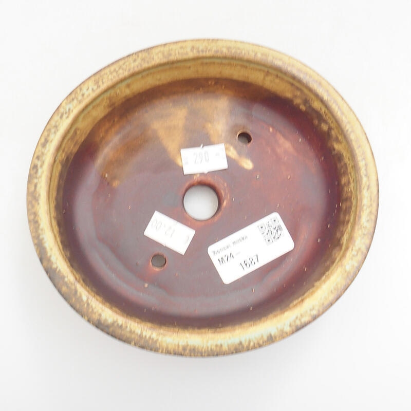 Bol à bonsaï en céramique 14 x 13 x 4 cm, vert