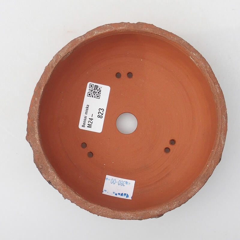 Bol à bonsaï en céramique 14 x 14 x 4,5 cm, brun