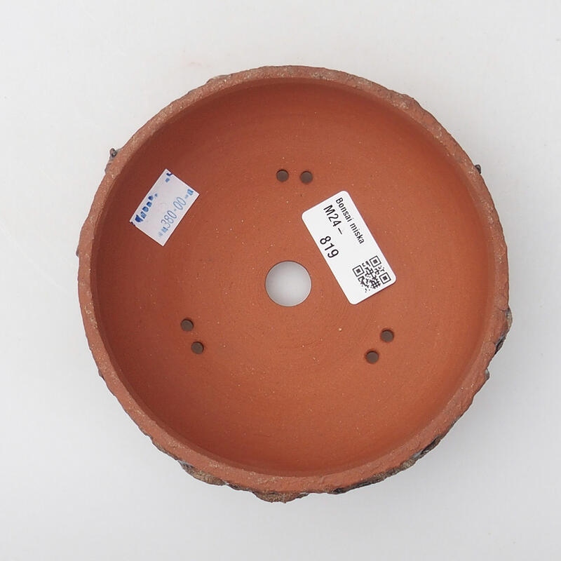 Bol à bonsaï en céramique 14 x 14 x 4,5 cm, brun