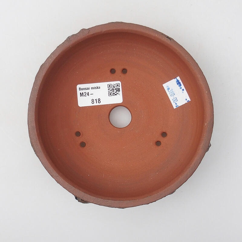 Bol à bonsaï en céramique 14 x 14 x 4 cm, brun